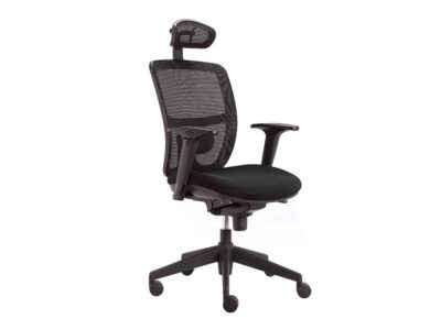 Madelief Black Mesh Operational Chair With Headrest
