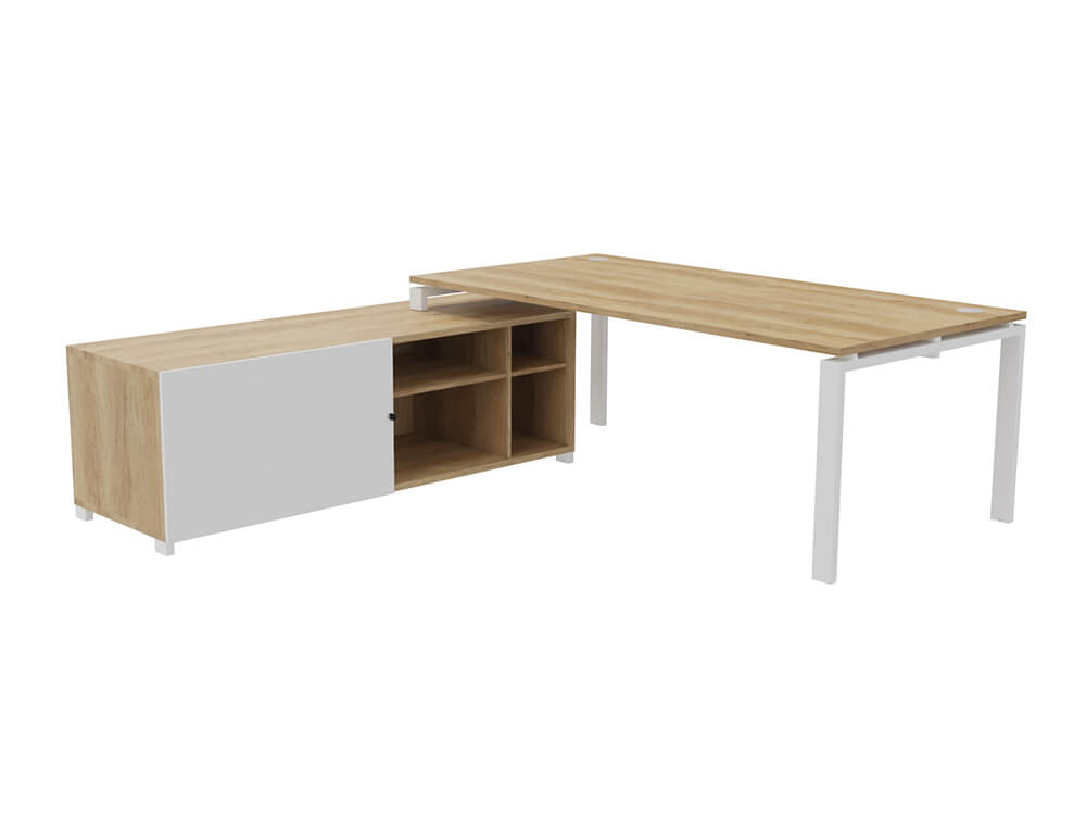 Nadira Straight Executive Desk With Optional Return And Credenza Unit 10