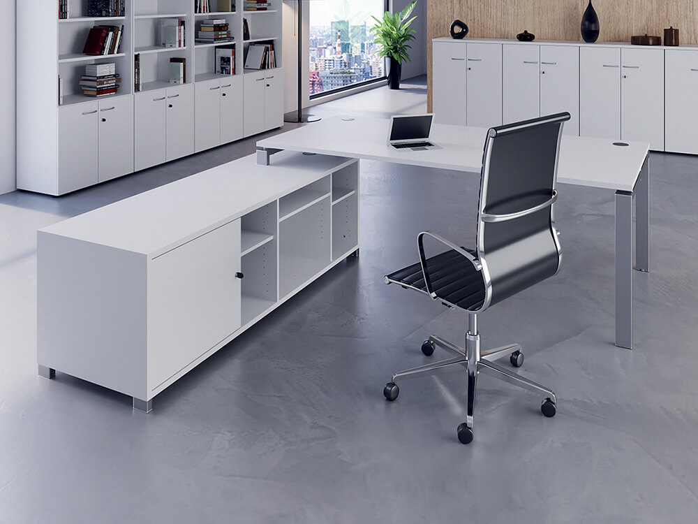 Nadira Straight Executive Desk With Optional Return And Credenza Unit 3