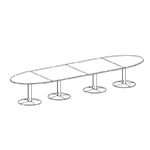 Large Oval Shape Table (Trumpet Leg, 16 Persons)