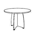 Round Table (Cross Base Leg, 4 Persons)