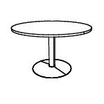 Round Table (Trumpet Leg, 4 Persons)