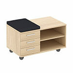 3x Single Drawers With Pad