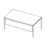 Buono 1 Desk With Modesty Panel