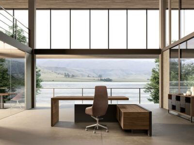 Executive Desk With Optional Return, Pedestal And Credenza Unit 01 Img