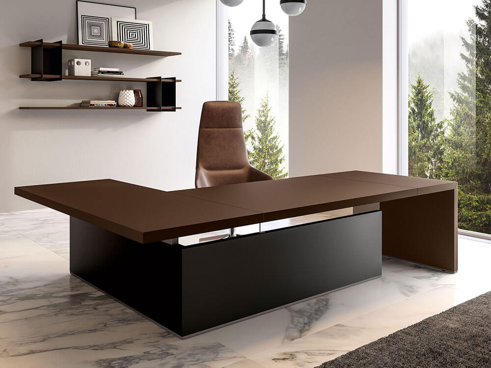 Executive Desk With Optional Return, Pedestal And Credenza Unit 04 Img