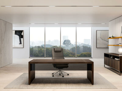 Executive Desk With Optional Return, Pedestal And Credenza Unit 05 Img