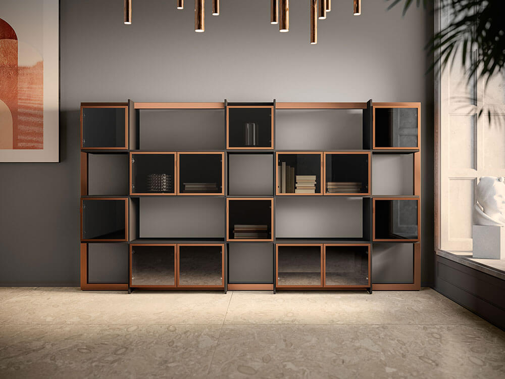 Gianny 5 Bookcase With Open Element And Door 03 Img