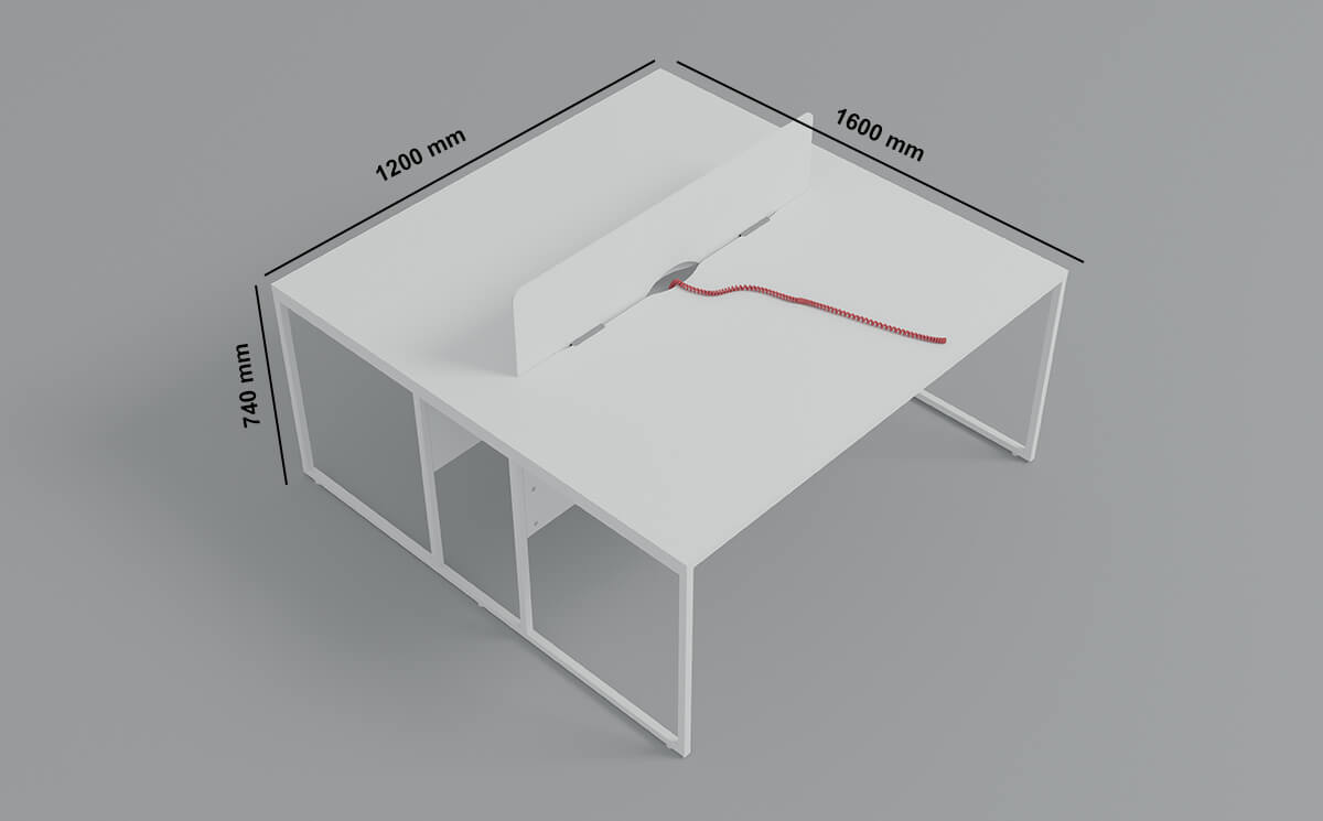 Nadalia 1 Back To Back Operational Desk For 2 And 4 Persons Dimension Image