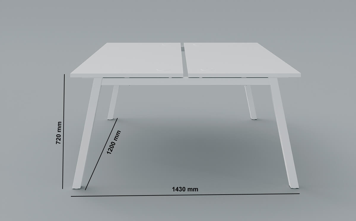 Nailah 1 Operational Office Desk For 2 And 4 Persons Dimension Image