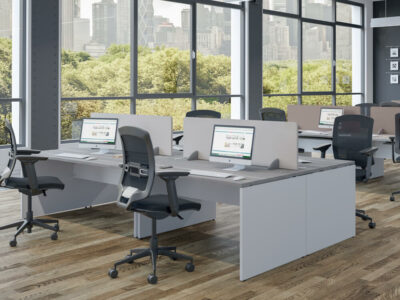 Naima Panel Legs Operational Desk For 2 And 4 Persons 4