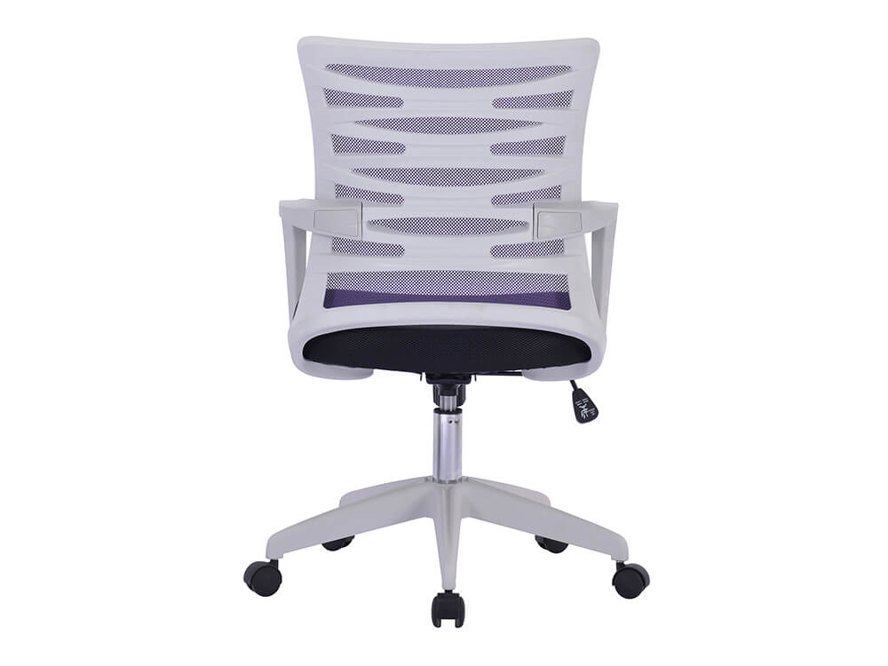 Pacari Designer Mesh Armchair With White Frame And Detailed Back Panelling 13