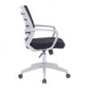 Pacari Designer Mesh Armchair With White Frame And Detailed Back Panelling 5