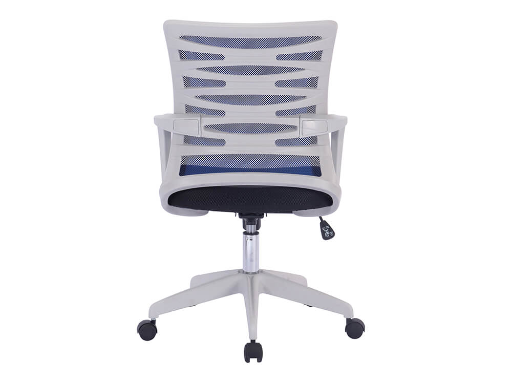 Pacari Designer Mesh Armchair With White Frame And Detailed Back Panelling 7