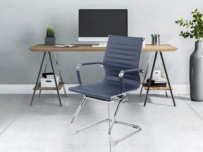 Pacifica Medium Back Bonded Leather Meeting Chair