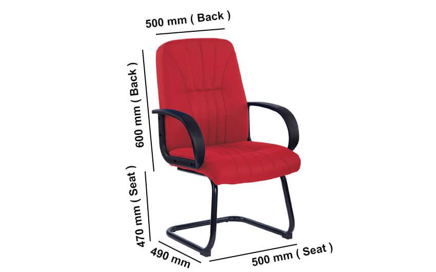 Paiva High Back And Fan Stitching Pattern Design Boardroom Chair Dimension Image