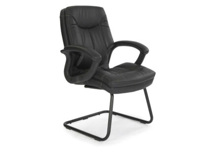 Palacios Stylish High Back Leather Chair With Upholstered Armrests