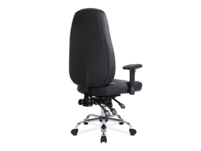 Palani Operator Chair With Bonded Leather Upholstery And Chrome Base 1