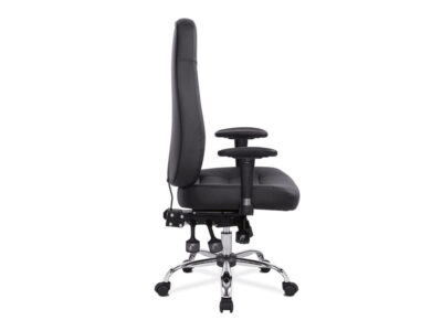 Palani Operator Chair With Bonded Leather Upholstery And Chrome Base 2