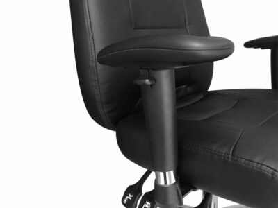 Palani Operator Chair With Bonded Leather Upholstery And Chrome Base 3
