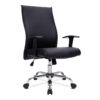 Palila Height Adjustable High Back Leather Faced Executive Chair With T Shaped Arms