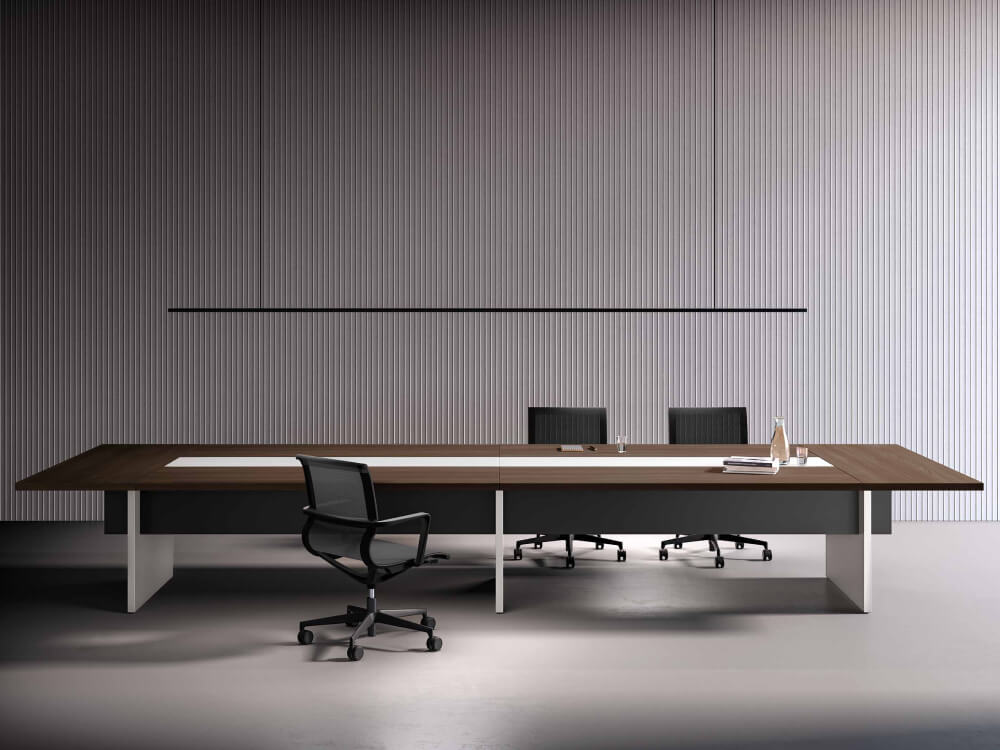 Sienna 2 – Rectangular Meeting Room Table With Central Insert 01