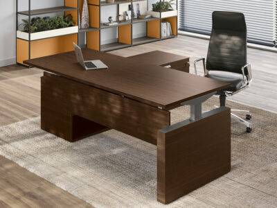 Clariss 8 Panel Legs Executive Desk With Optional Credenza Unit 1