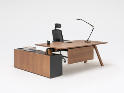 Vincenzo Executive Desk With Optional Credenza Unit,pedestal And Modesty Panel Main Img