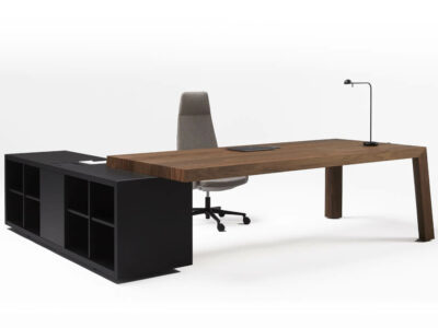 Anna Modern Executive Desk With Credenza Unit 5