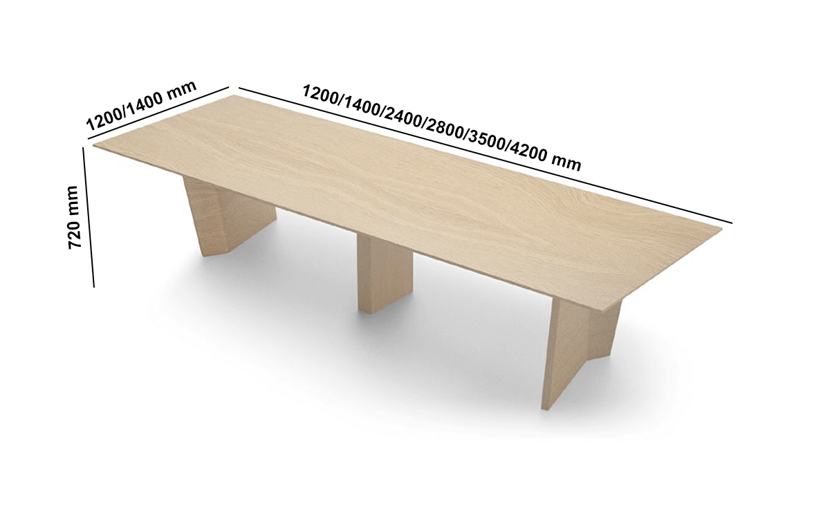 Antonia 1 Meeting Desk With Cover Or Door On Legs Dimension Image