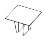Square Shape Table (4 Persons - Panel Legs)