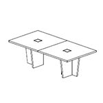 Rectangular Shape Table (8 Persons - T Legs)
