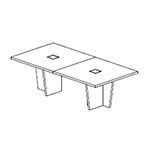 Antonia 1 – Modern Meeting Table L 2800 T Leg