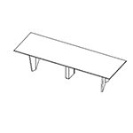Medium Rectangular Table (10 Persons - Panel Legs)