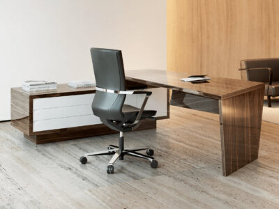 Antonia Modern Executive Desk With Optional Modesty Panel Return And Credenza Unit 8
