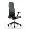 Clifton 1 High Backrest Executive Chair With Height Adjustable Armrest Armrests Chrome, Black Nylon Base