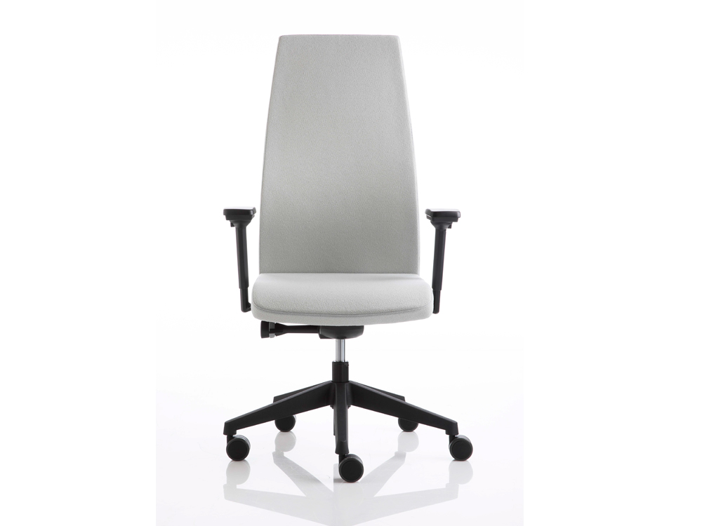 Clifton 1 High Backrest Executive Chair With Height Adjustable Armrest Black Nylon Base