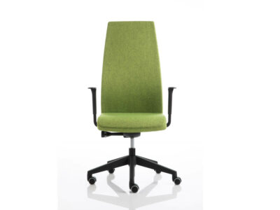 Clifton 1 High Backrest Executive Chair With Height Adjustable Armrest Black Nylon Base