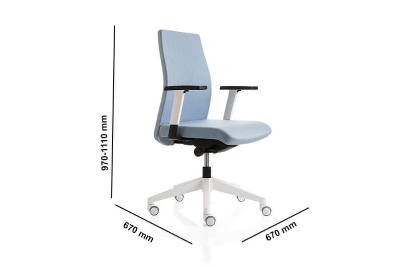 Clifton 2 Meduim Backrest Executive Chair With Height Adjustable Arms Zise Img