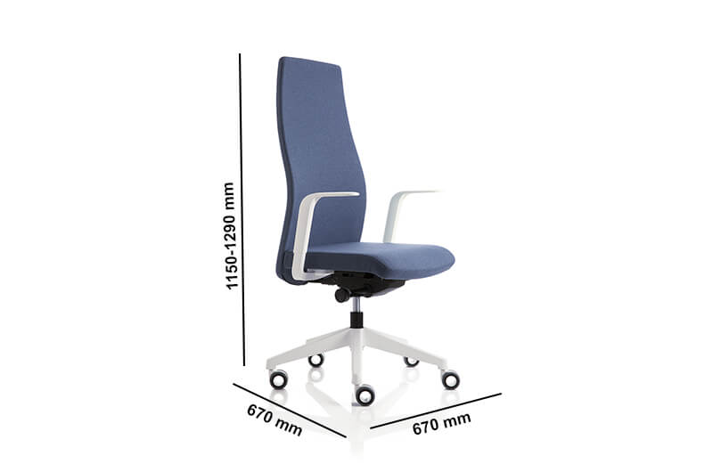 Clifton High Backrest Executive Chair With Open Armrest Size Img