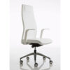 Clifton High Backrest Executive Chair With Open Armrest White Aluminum Base Headrest