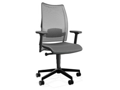Cristina 1 Task Chair With Black Plastic Mesh With 3damrs Black