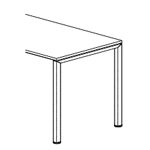 Eleonora 1 Ring Or U Leg Rectangular Meeting Table U Legs