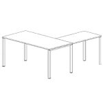 Eleonora Ring, U And Panel Legs Executive Desk With Optional Return Left Return