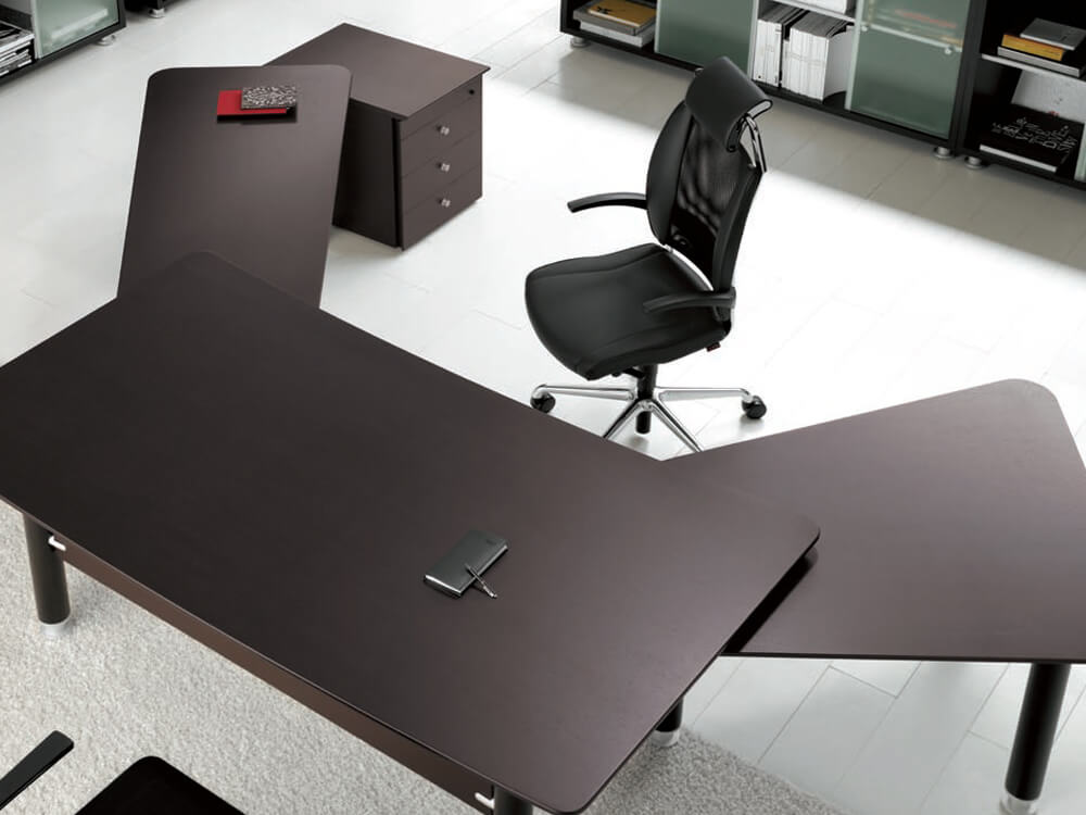 Felicita 1 – Modern Executive Desk With Modesty Panel And Optional Return 1