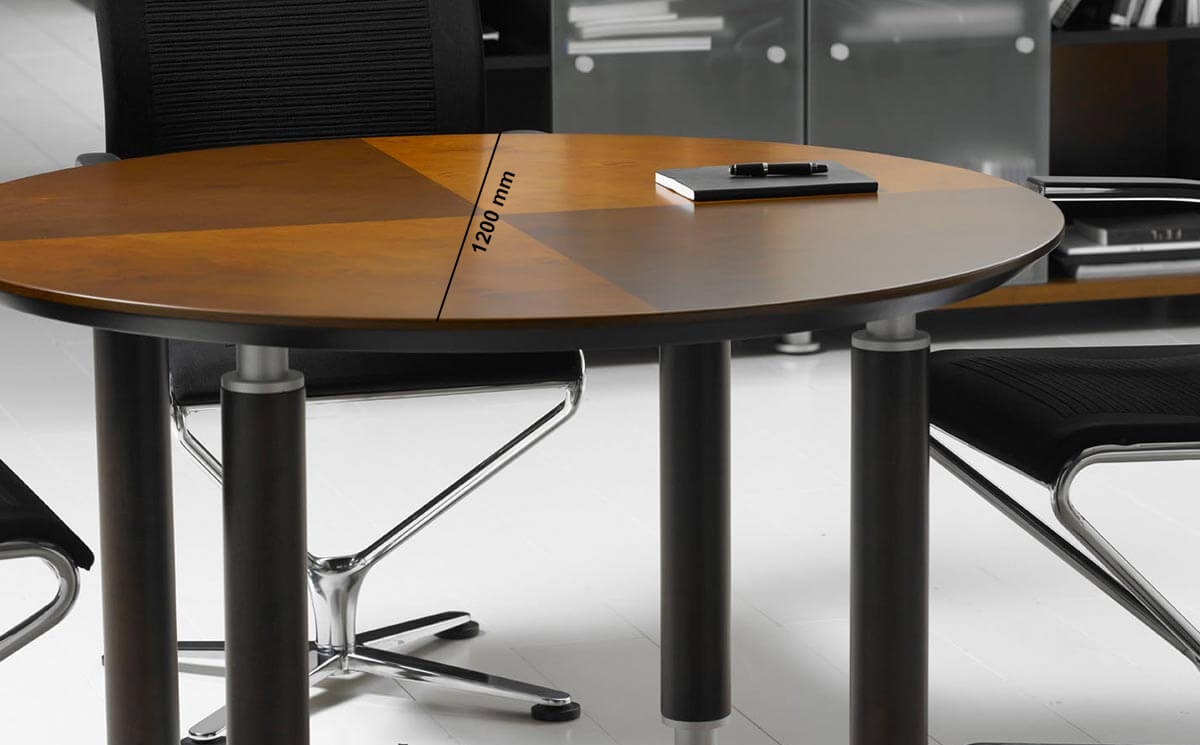 Felicita 2 Round, Rectangular, Oval And Barrel Shaped Meeting Table Dimension Image