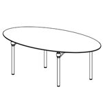 Isabella 1 Round, Oval, Bowed And Rectangular Shaped Meeting Table Oval Table 1