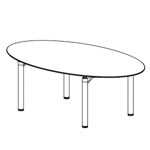 Small Oval Shape Table (6 Persons)