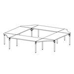Medium Rectangular Shape Table (16 Persons with 4 modules of 90º)