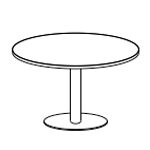 Small Round Shape Table (2 and 4 Persons)